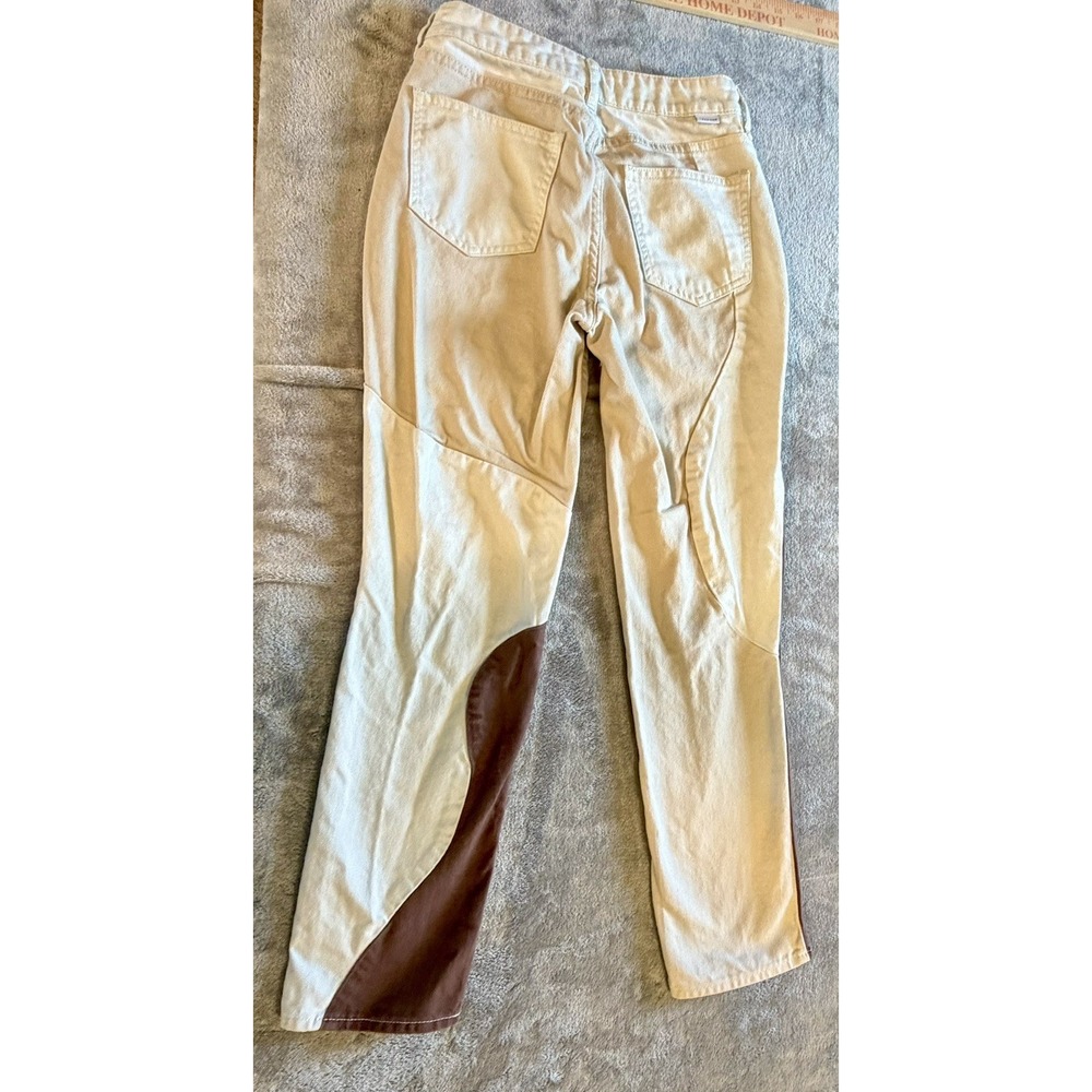 PacSun High Rise Mom Jeans Color Block Brown/ Ivory Sz 24